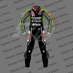 Alex Lowes Kawasaki Ninja WSBK 2024 Motorcycle Leather Race Suit Front