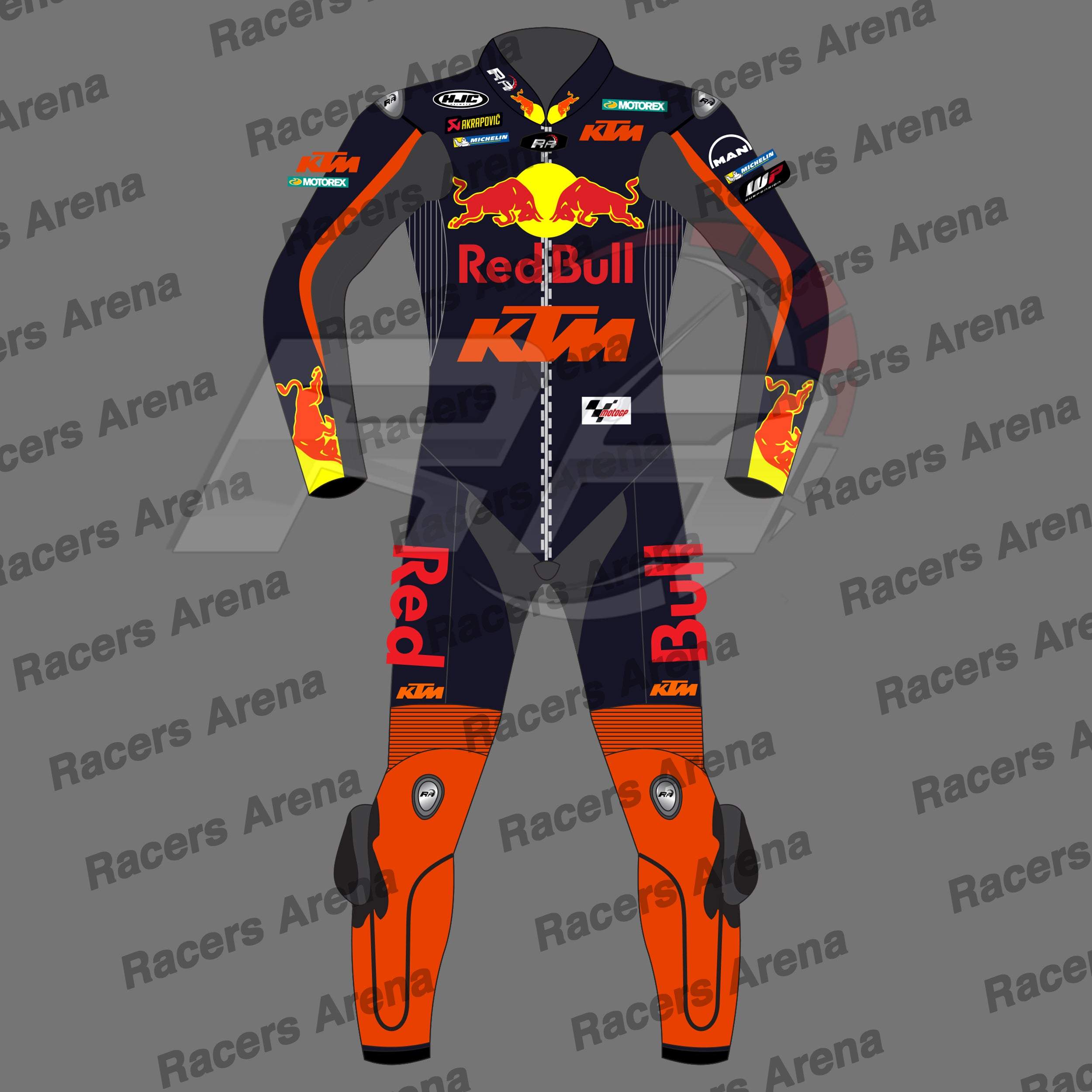 Bard Binder KTM Red Bull MotoGP 2022 Motorcycle Leather Race Suit Front