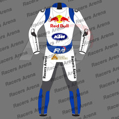 Brad Binder Red Bull White British GP 2024 Racing Leather Suit Back