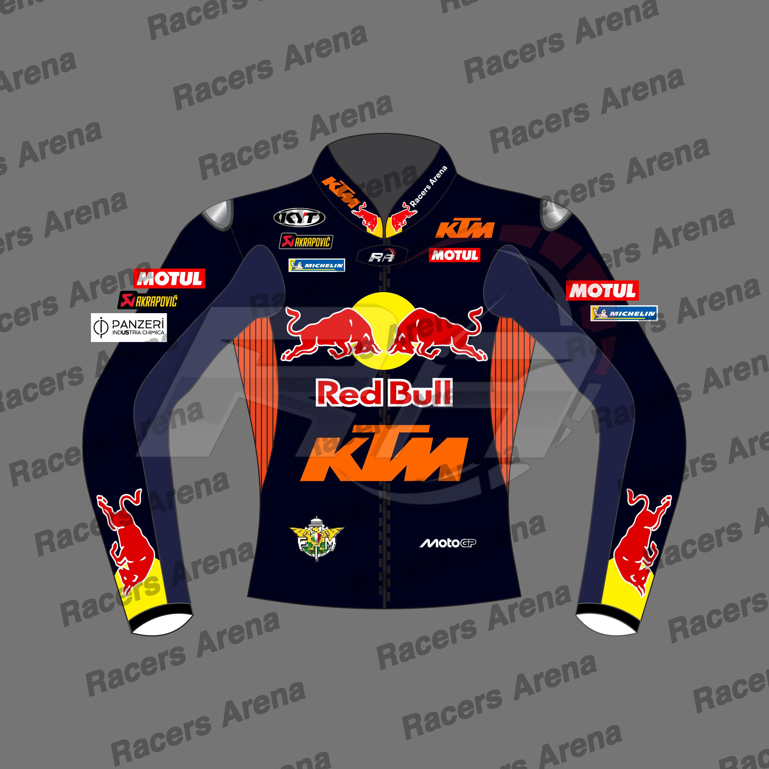 Enea Bastianini Red Bull KTM MotoGP 2026 Leather Racing Jacket Front