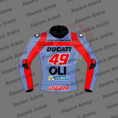 Enea Bastianini Team Gresini MotoGP 2022 Motorcycle Leather Race Jacket Back