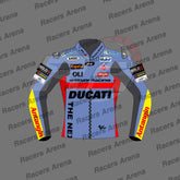 Enea Bastianini Team Gresini MotoGP 2022 Motorcycle Leather Race Jacket Front