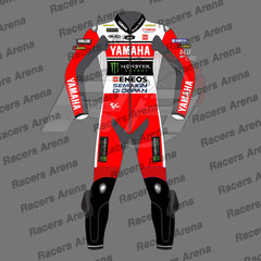 Fabio Quartararo Yamaha British GP 2024 Motorcycle Leather Race Suit Front