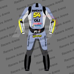 Fermin Aldeguer MotoGP 2025 Gresini Ducati Motorcycle Leather Racing Suit Back
