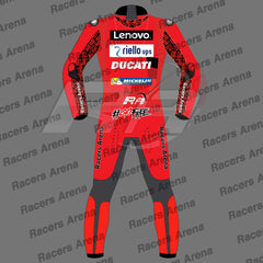 Francesco Bagnaia Ducati MotoGP 2022 Motorcycle Leather Race Suit Back