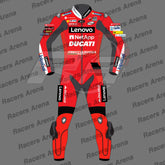 Francesco Bagnaia Ducati MotoGP 2022 Motorcycle Leather Race Suit Front
