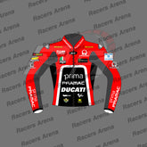 Franco Morbidelli Ducati British GP 2024 Motorcycle Leather Jacket Front