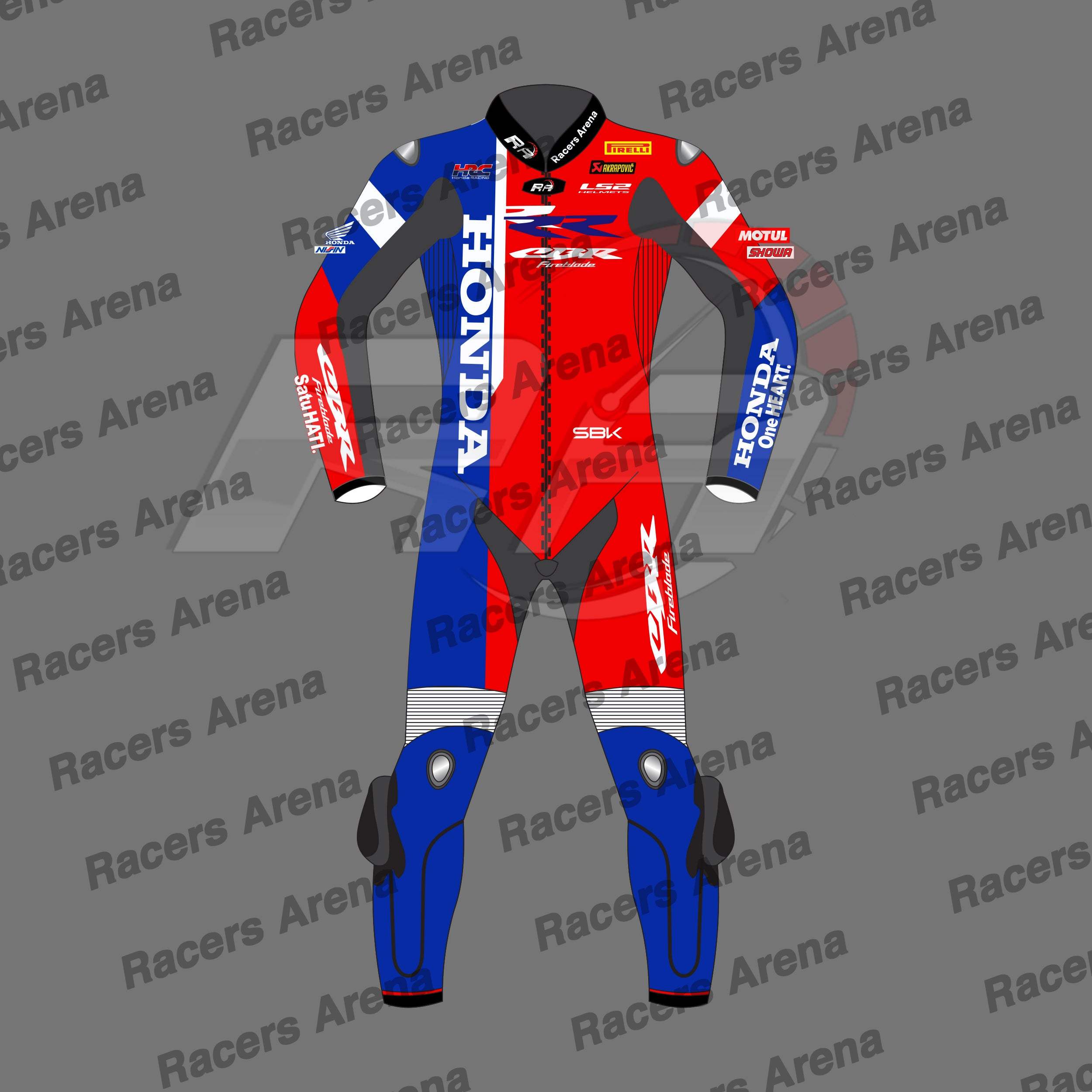 Iker Lecuona Honda Supermoto SBK 2024 Leather Racing Suit Front