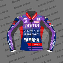 Jack Miller Pramac Yamaha MotoGP 2026 Leather Race Jacket Front