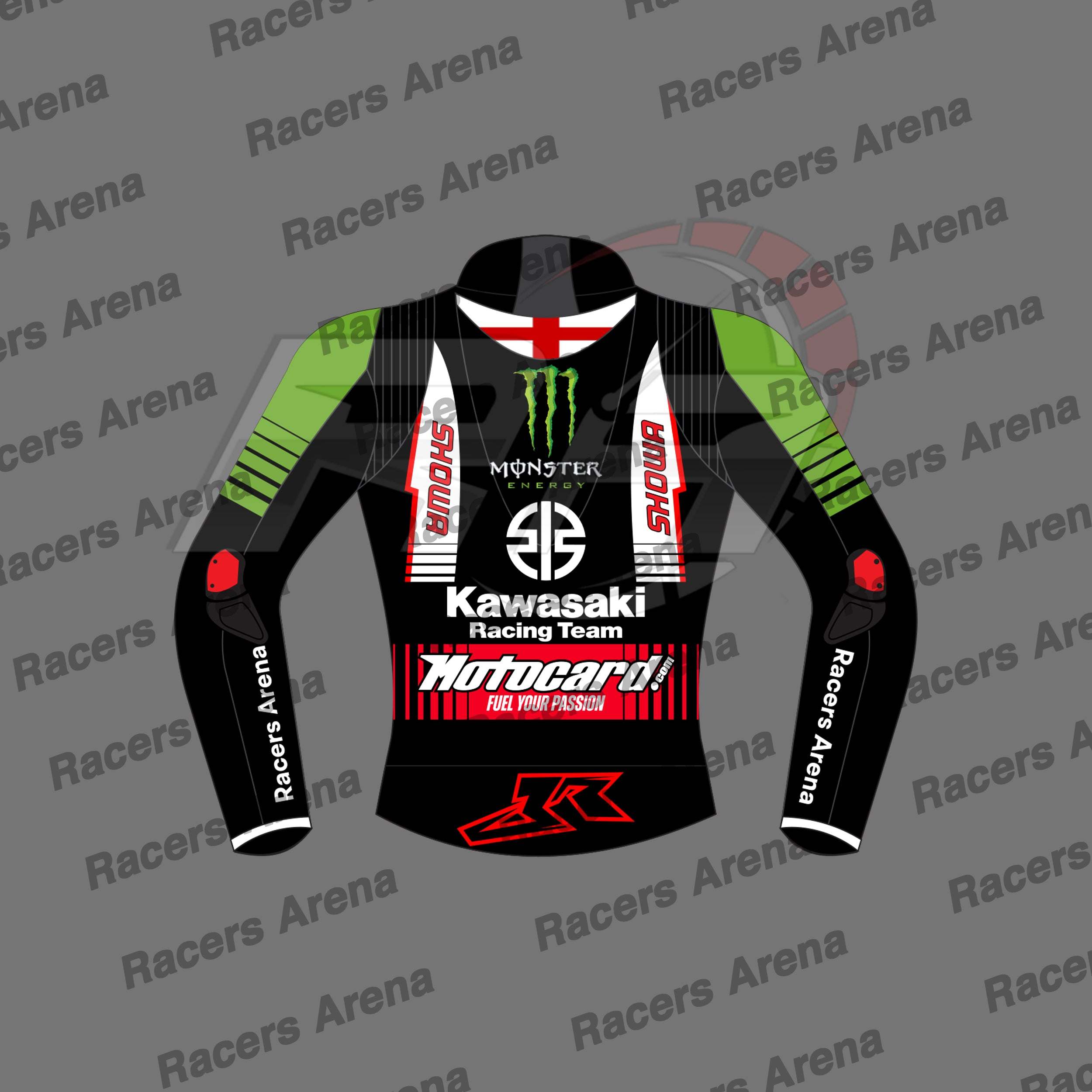 Jonathan Rea Team Kawasaki WSBK 2022 Motorcycle Leather Race Jacket Back Jonathan Rea Team Kawasaki WSBK 2022 Motorcycle Leather Race Jacket Back