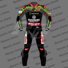 Jonathan Rea Team Kawasaki WSBK 2022 Motorcycle Leather Race Suit Front