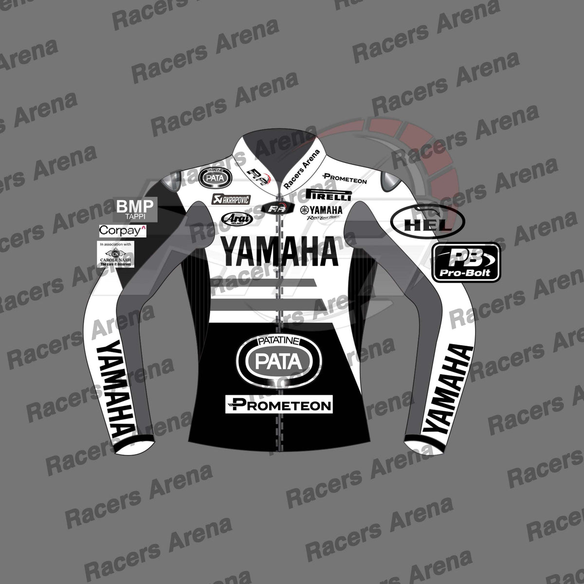 Jonathan Rea Yamaha Winter Test 2023 Motorbike Leather Racing Jacket Front
