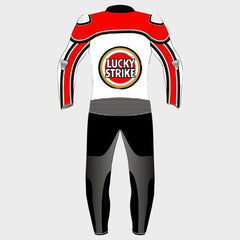 Lucky Strike Motorcycle Leather Race Suit Back