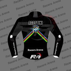 MV Agusta 2025 Motorcycle Race Leather Jacket Back