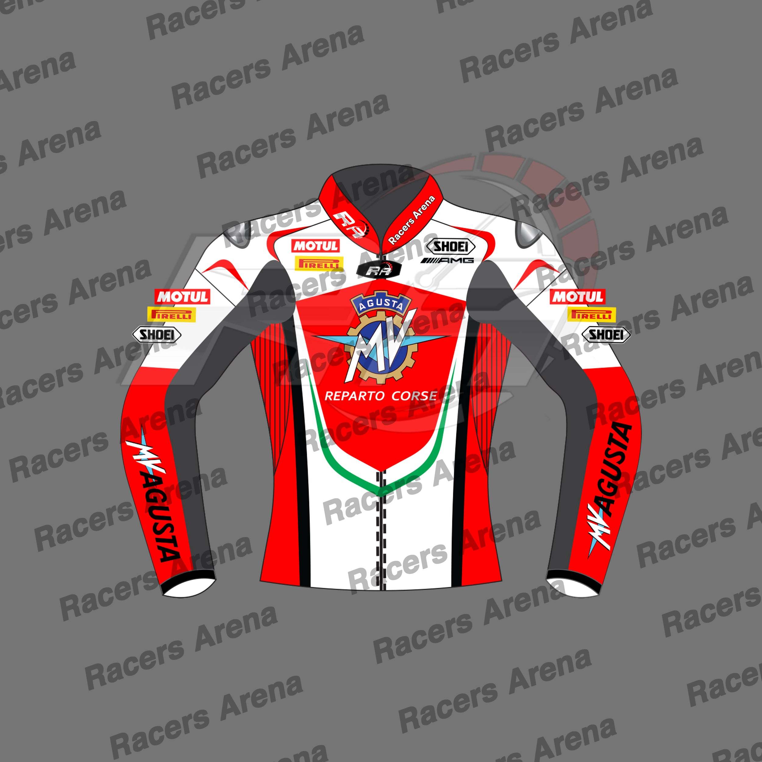 MV Agusta Reparto Corse Leather Race Jacket Front