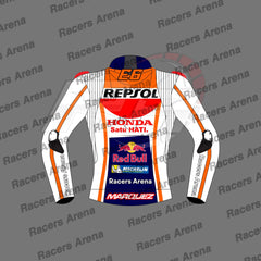 Marc Marquez Honda Repsol MotoGP 2022 Motorcycle Leather Race jacket Back
