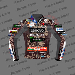 Marc Marquez MotoGP 2025 Ducati Motorcycle Leather Race Jacket Front