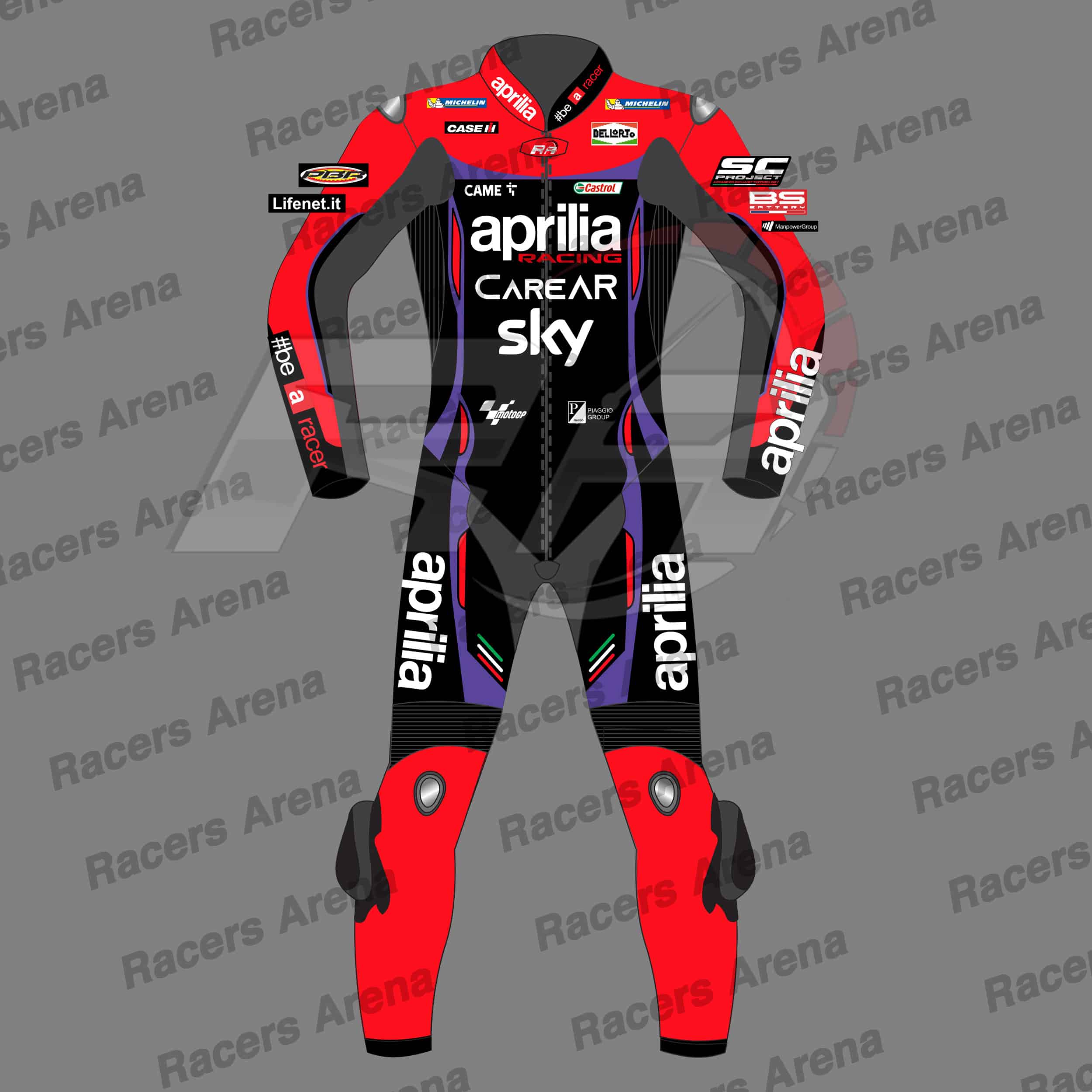 Maverick Vinales Aprilia MotoGP 2023 Motorcycle Leather Racing Suit