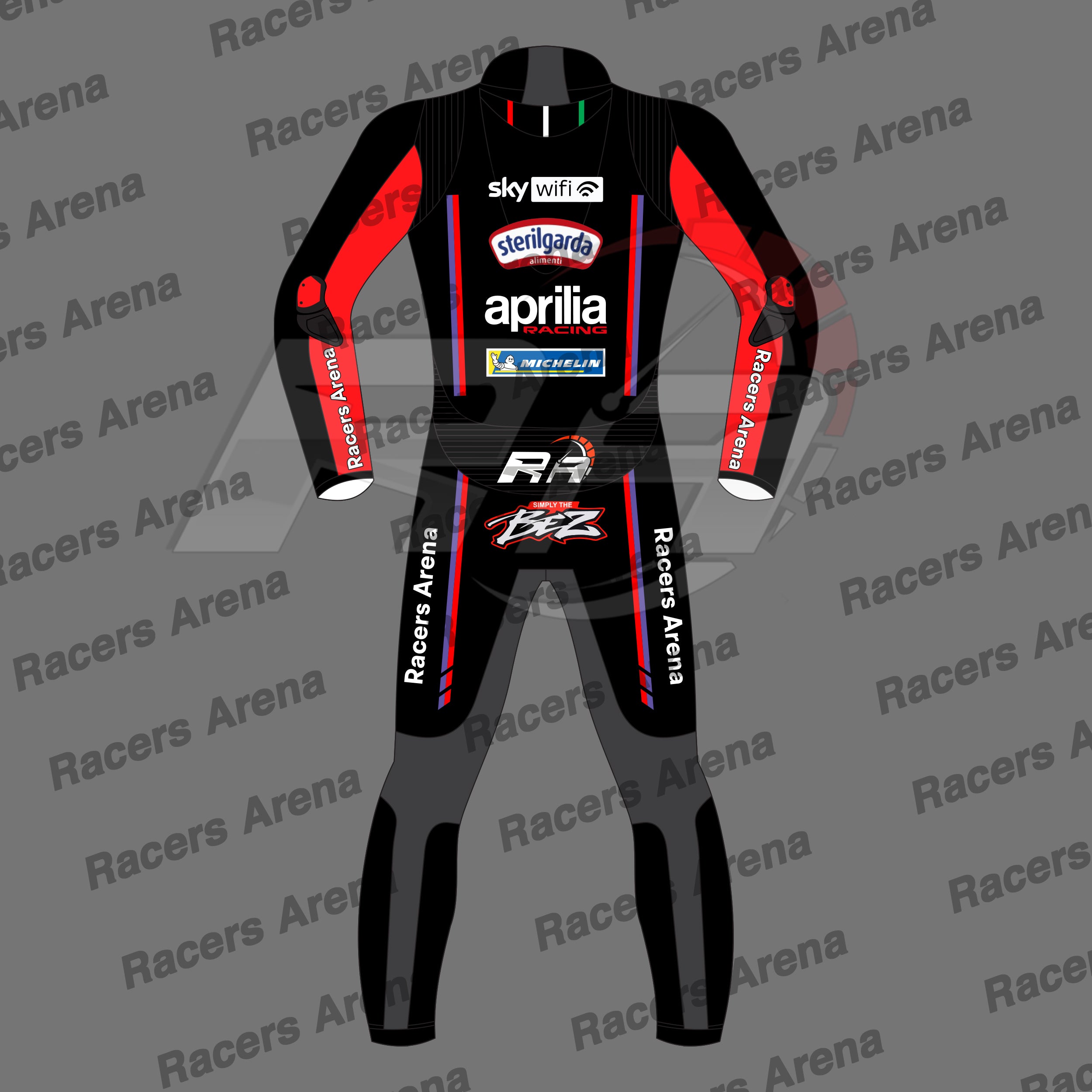 MotoGP Marco Bezzecchi 72 Motobike Leather Race Suit 2025 Back MotoGP Marco Bezzecchi 72 Motobike Leather Race Suit 2025 Back