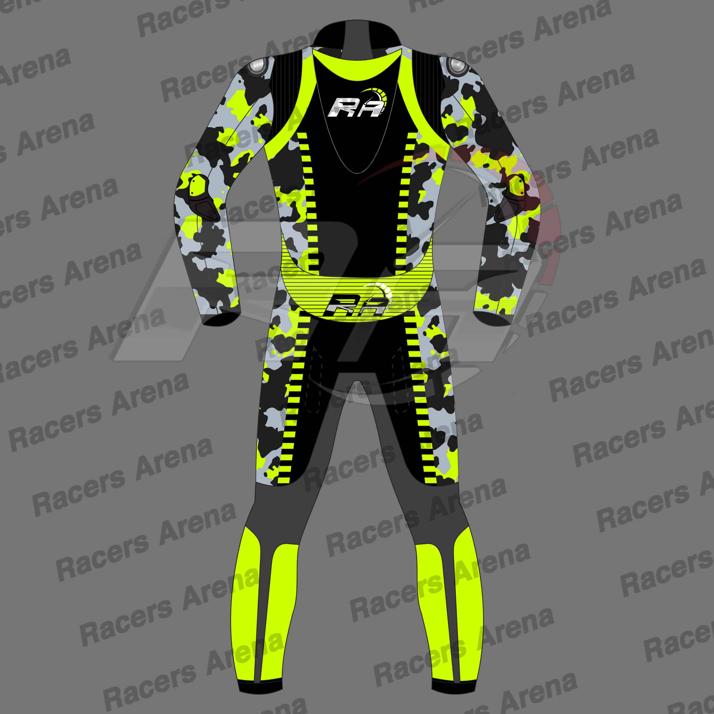 Racers Arena Camo Energy Leather Race Suit Racers Arena Camo Energy Leather Race Suit