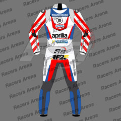 Raul Fernandez Aprilia MotoGP 2024 Motorbike Leather Race Suit Back