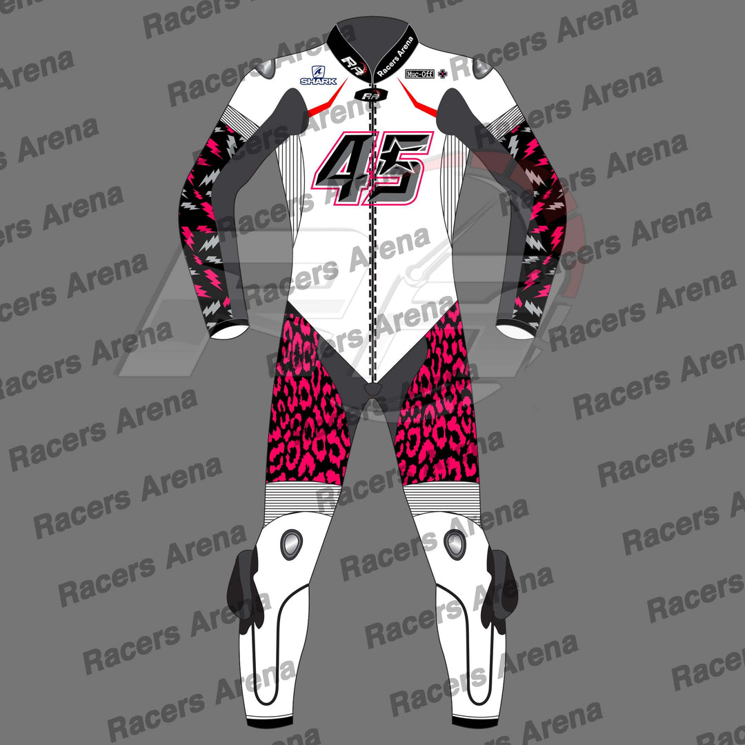 Scott Reddings 45 Winter Test 2022 Motorcycle Leather Riding Suit Front