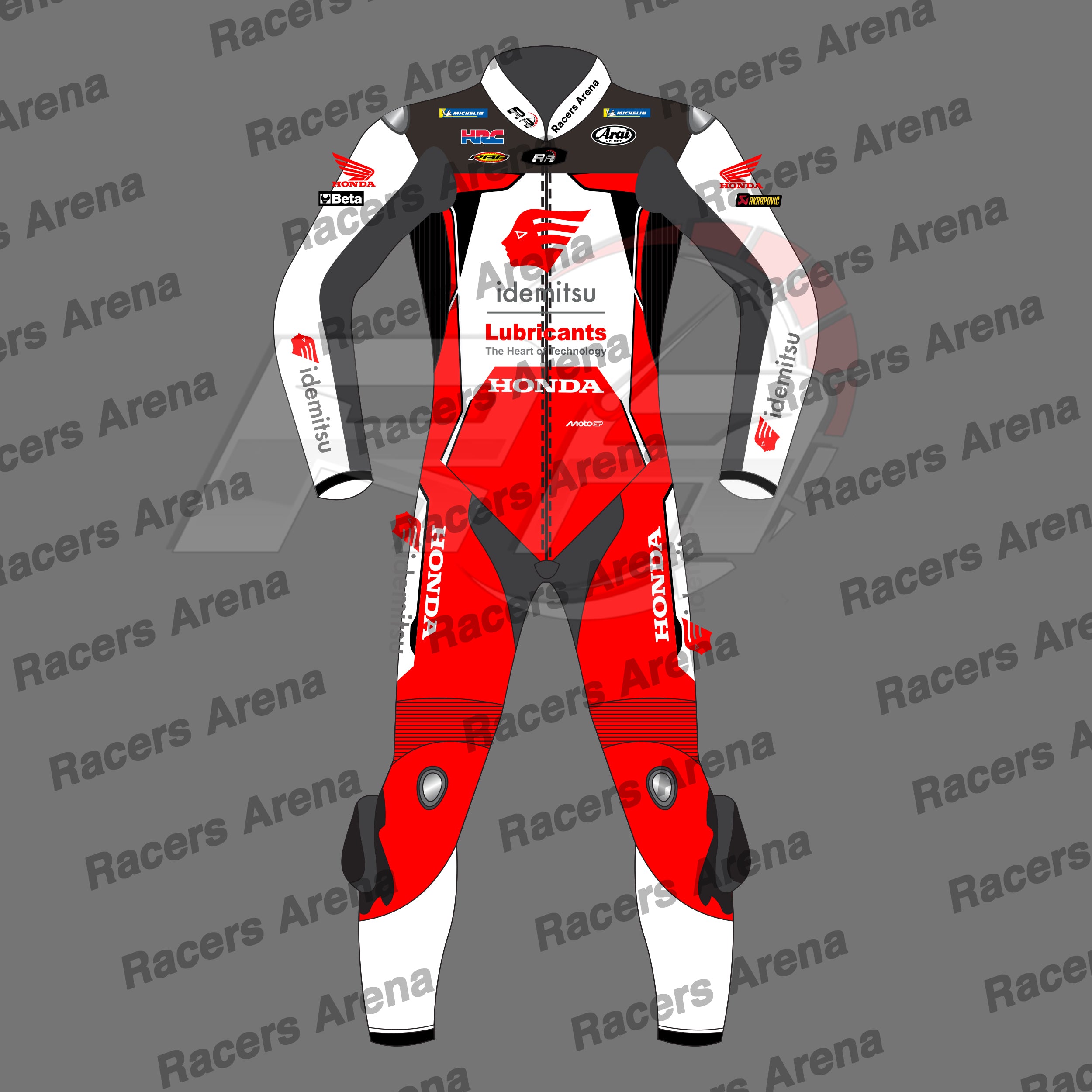 Somkiant Chantra LCR Honda 2025 Motorcycle Leather Race Suit Front