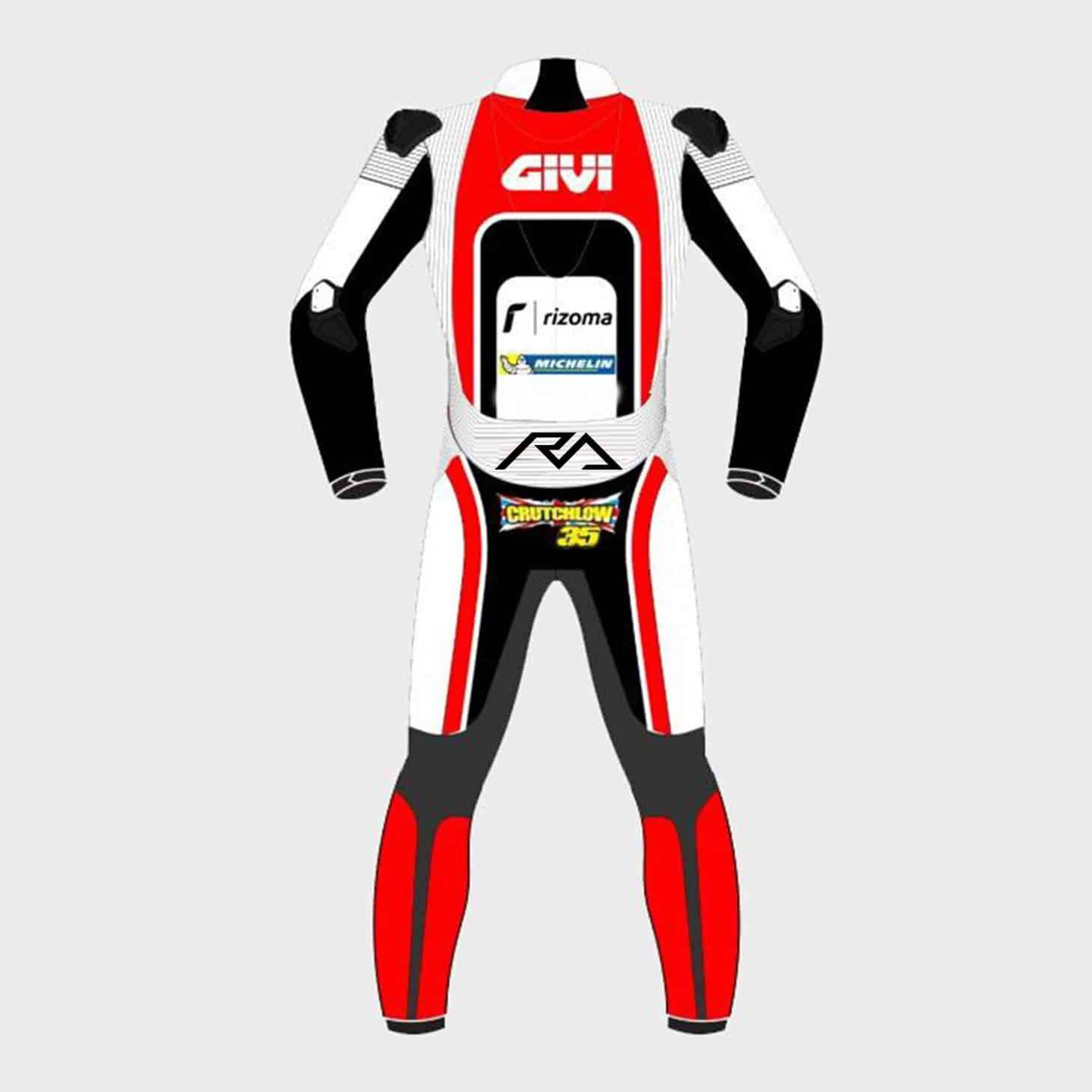 Cal Crutchlow LCR Honda 2017 MotoGP Race Suit Back Cal Crutchlow LCR Honda 2017 MotoGP Race Suit Back