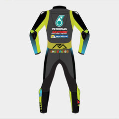 Valentino Rossi Yamaha Petronas Motorcycle Leather Suit 2021 Back