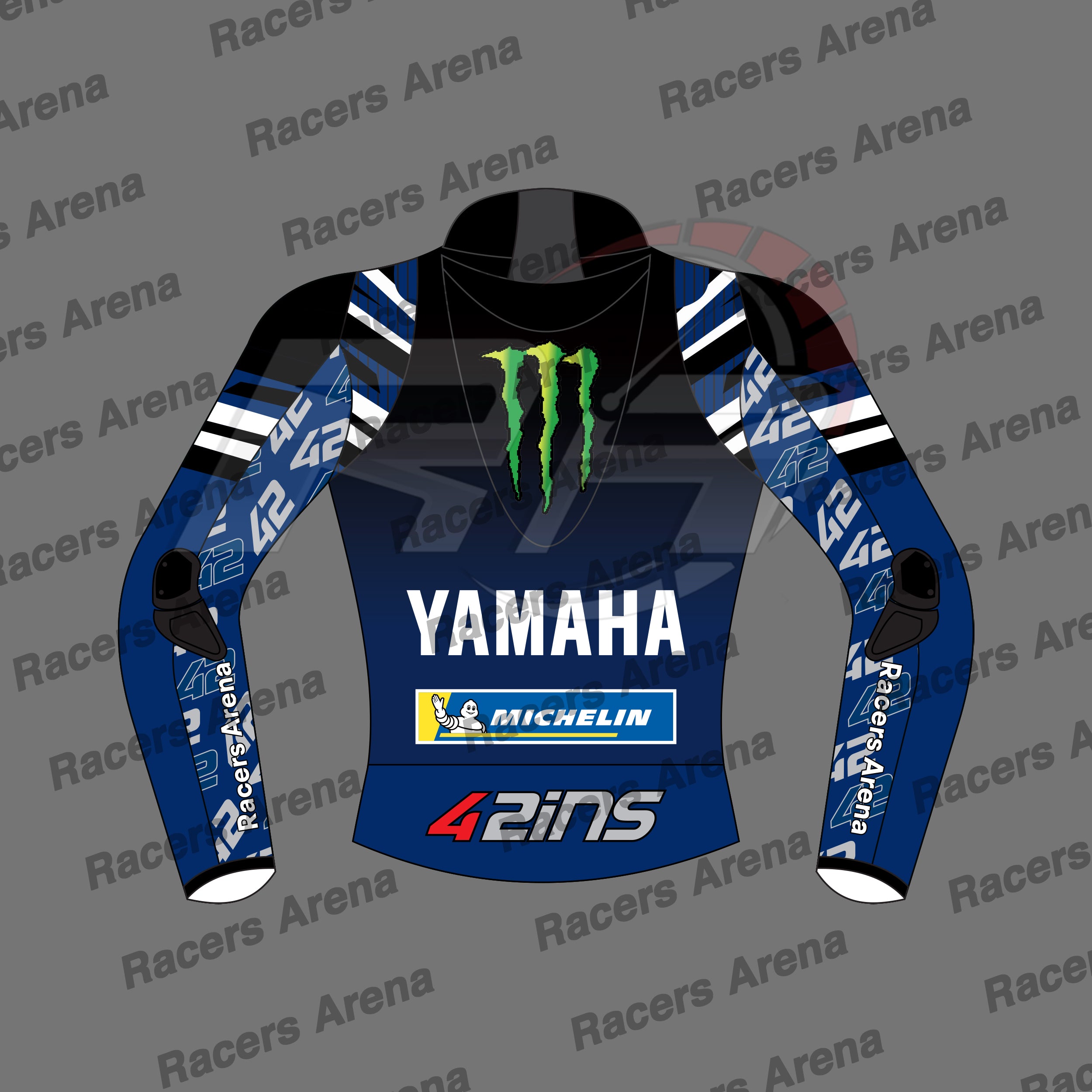 Alex Rins Yamaha MotoGP 2026 Leather Race Jacket Back