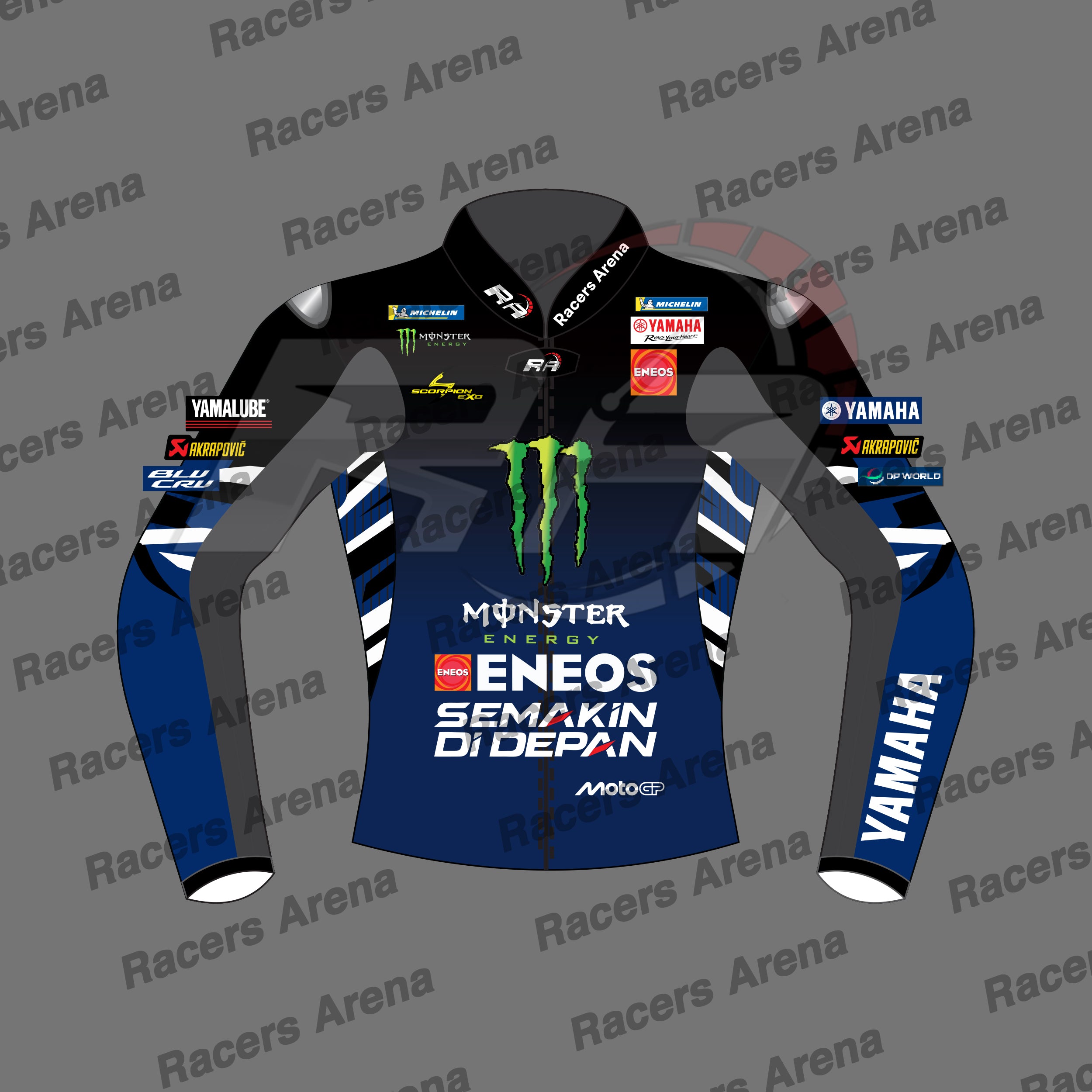 Alex Rins Yamaha MotoGP 2026 Leather Race Jacket Front
