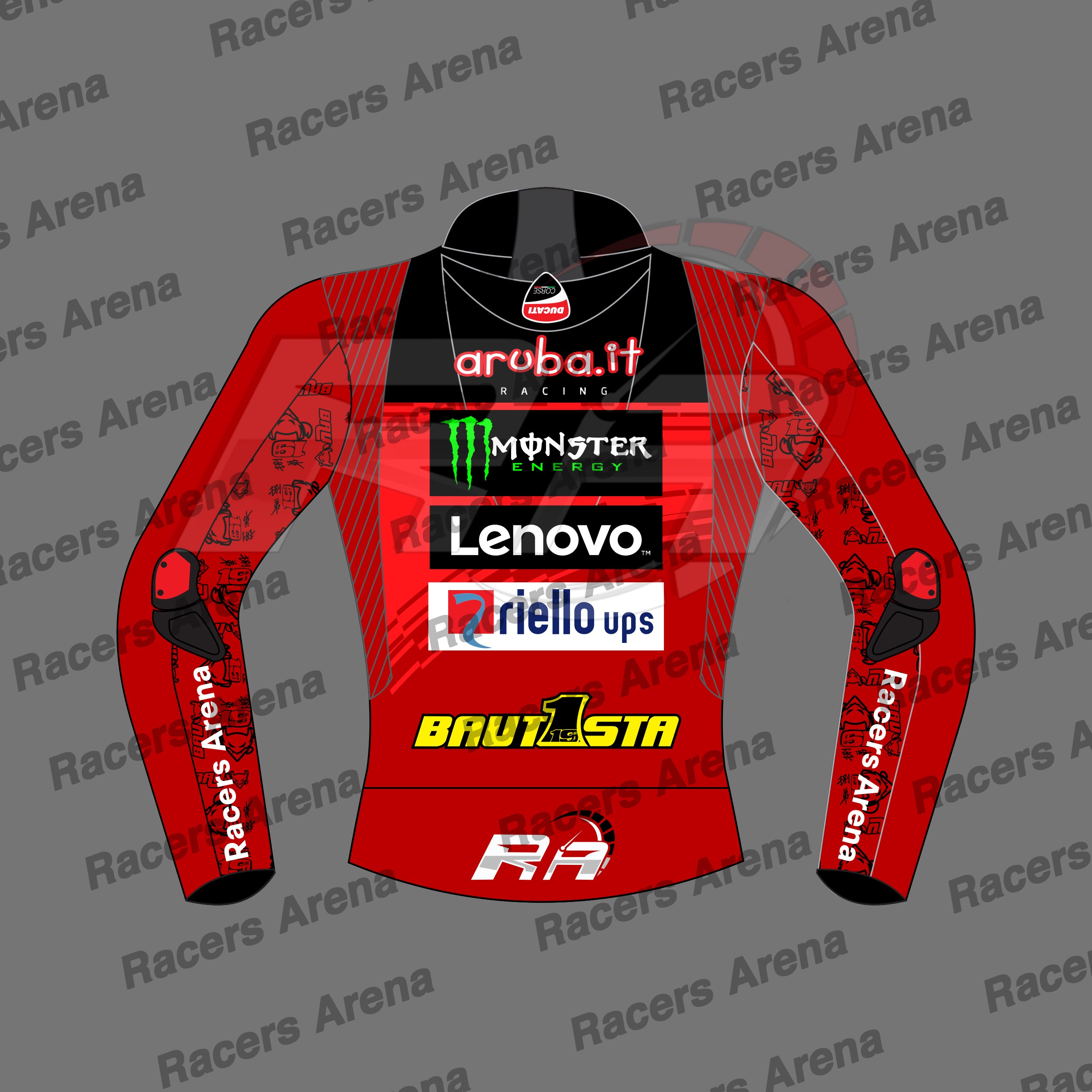 Alvaro Bautista Ducati SBK 2024 Motorcycle Track Race Jacket