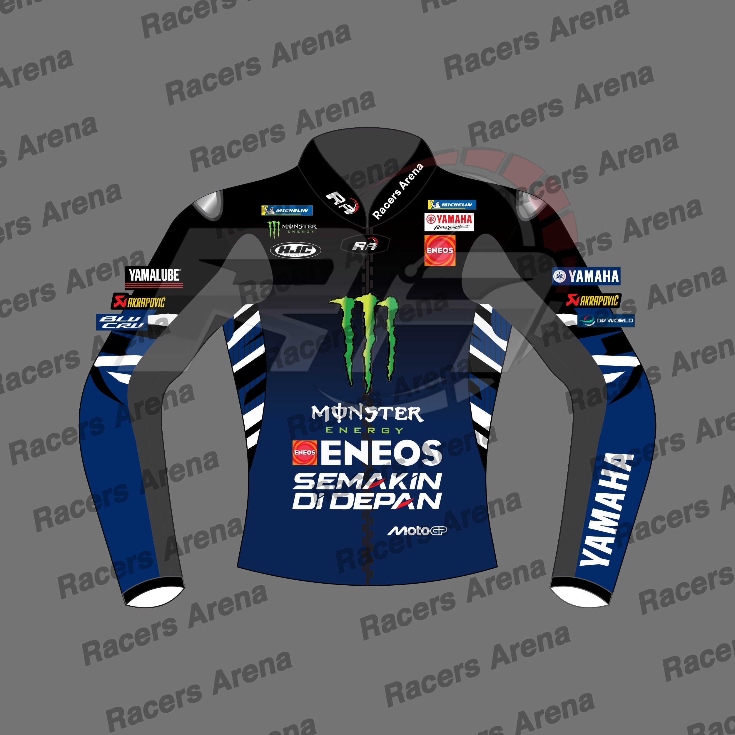 Fabio Quartararo Yamaha MotoGP 2026 Leather Racing Jacket Front