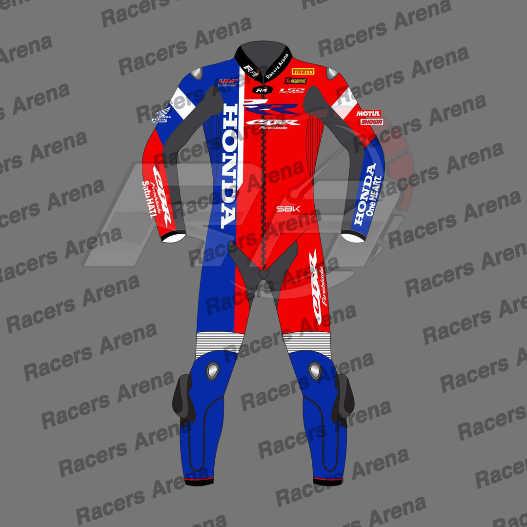 Iker Lecuona Honda Supermoto SBK 2024 Leather Racing Suit Front