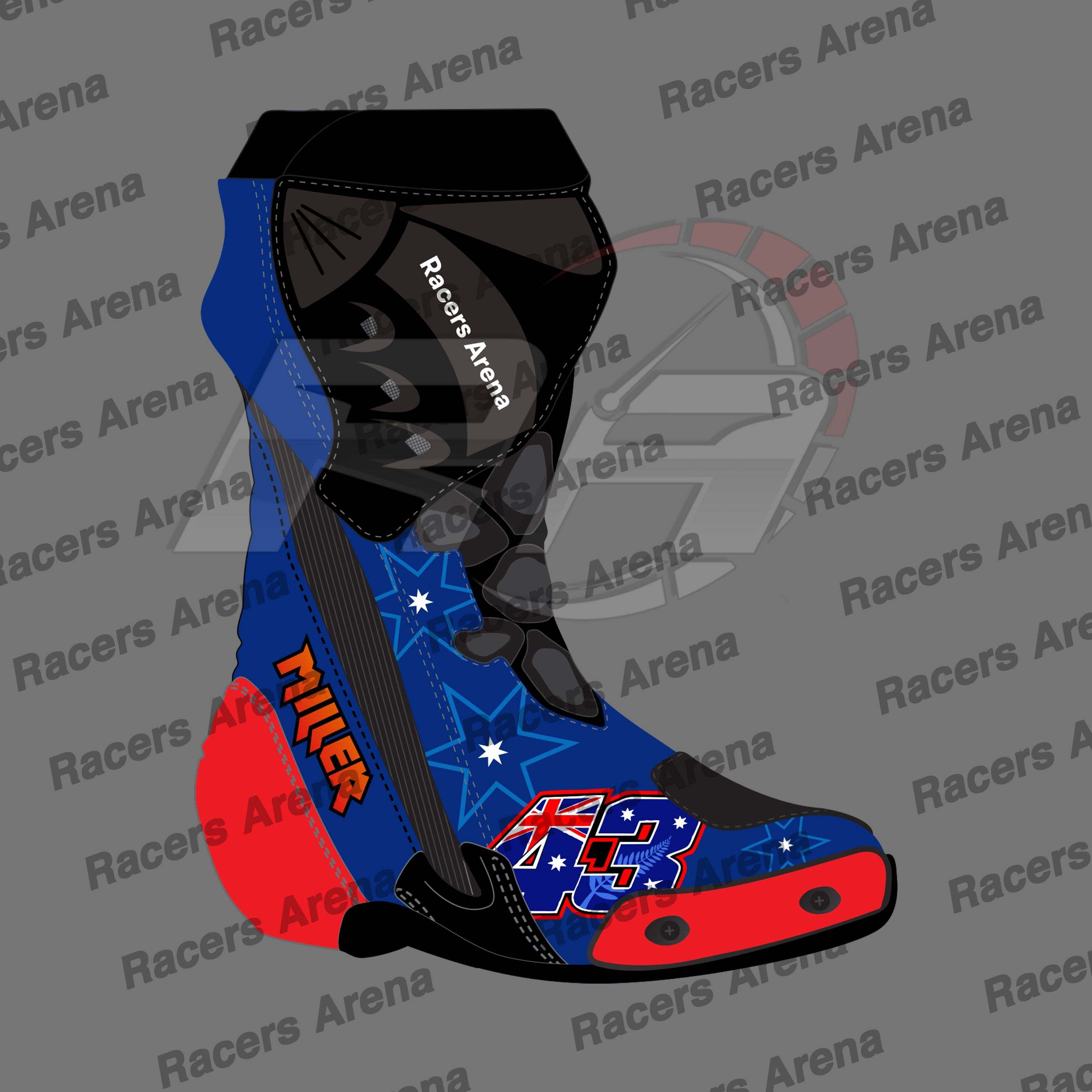 Jack Miller 43 MotoGP 2023 KTM Motorcycle Race Boots