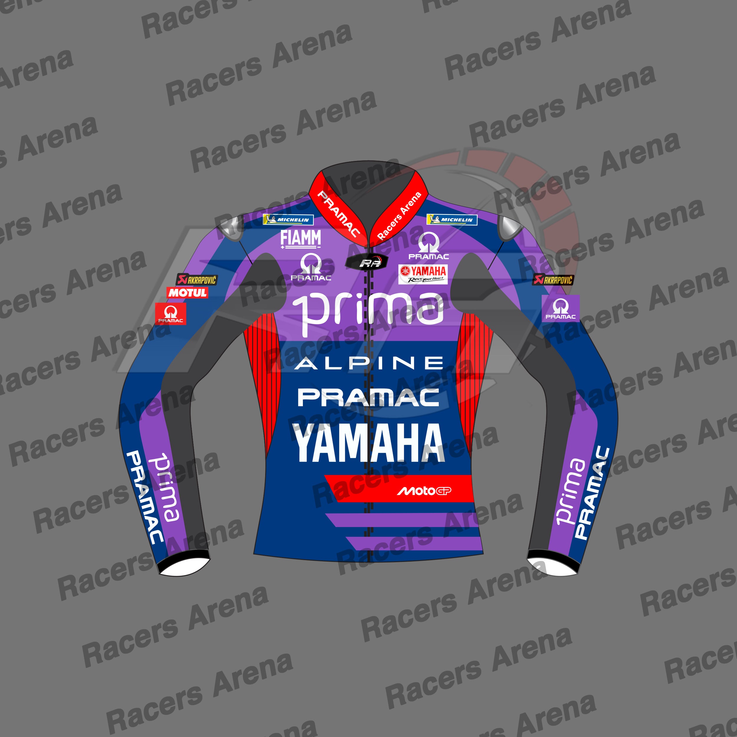 Jack Miller Pramac Motogp 2025 Motorcycle Race Leather Jacket Front