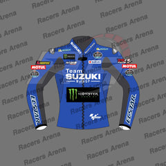 Joan Mir Team Suzuki MotoGP 2022 Motorbike Leather Race Jacket Front