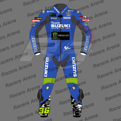 Joan Mir Team Suzuki MotoGP 2022 Motorbike Leather Race Suit Front