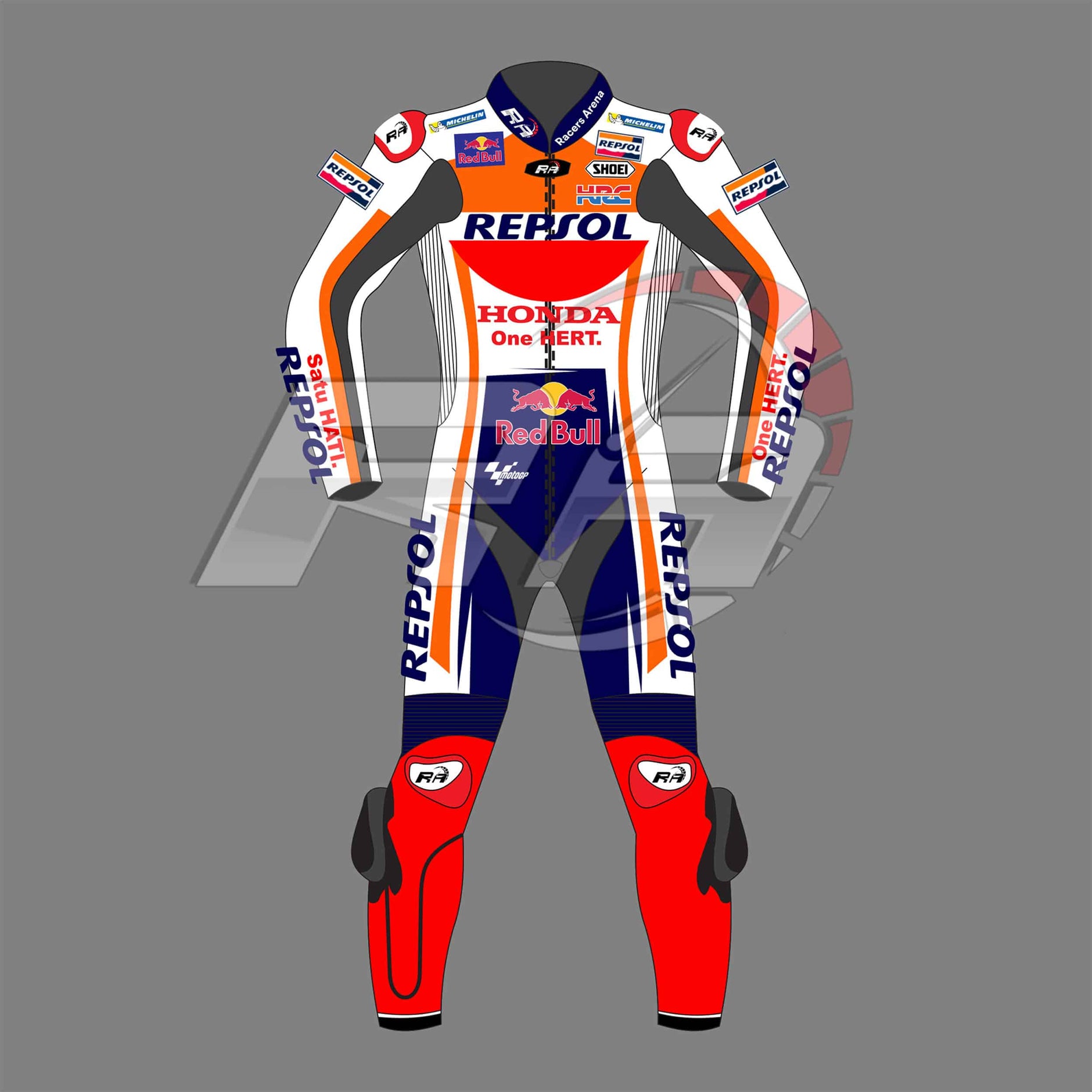 Repsol Honda レーシングジャケット レザー 54 プロ仕様のレーシングジャケット☆ ホンダHONDA レプソル チーム