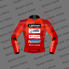 Marc Marquez MotoGP Ducati 2025 Motorcycle Leather Race Jacket Back