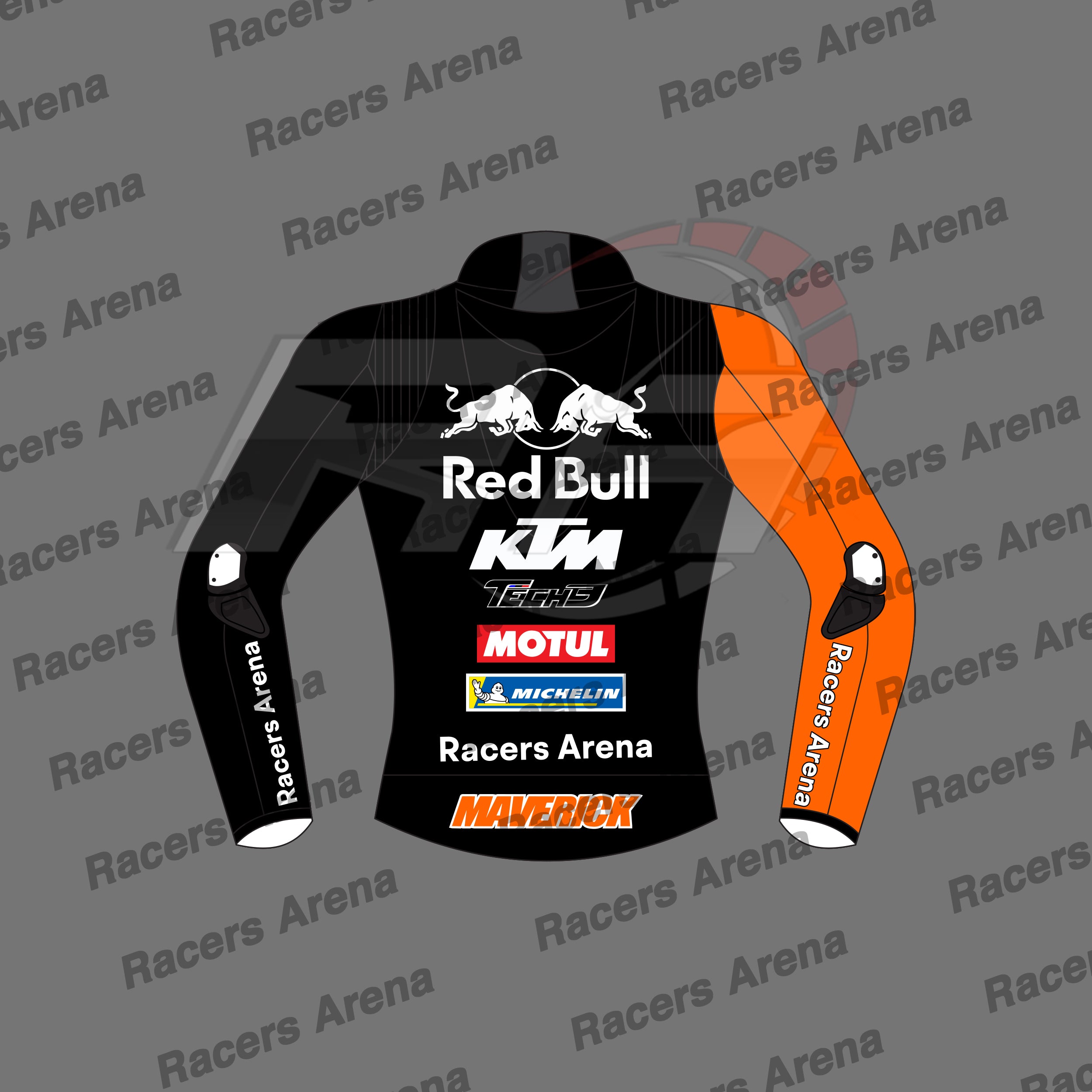 Maverick Vinales 2024 Winter Test Motorcycle Leather Jacket Back