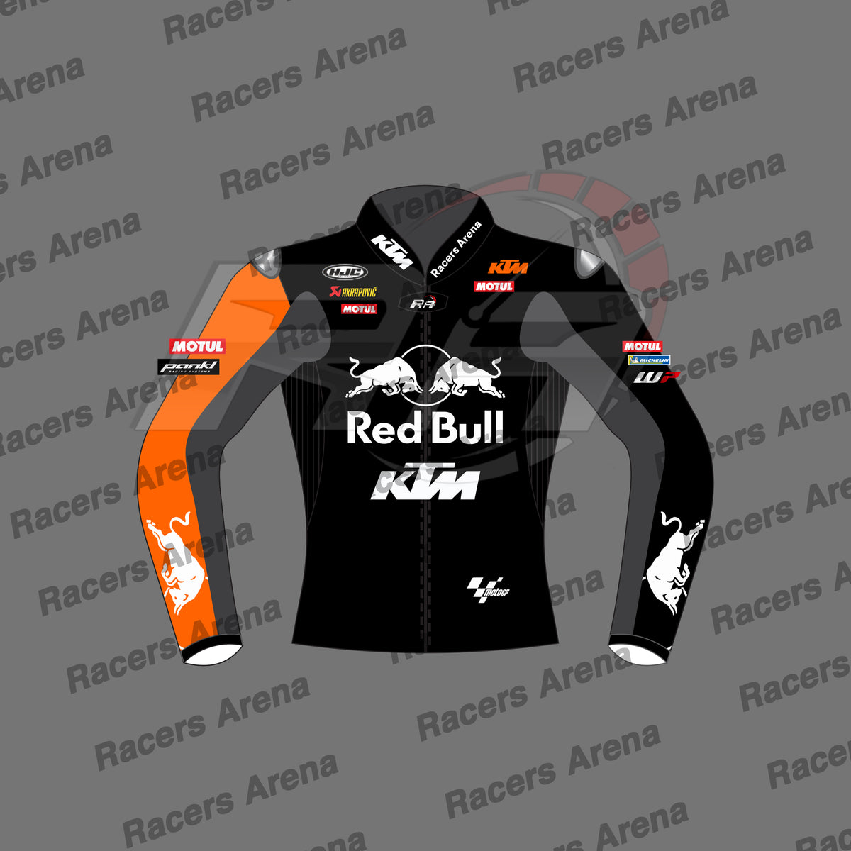 Maverick Vinales 2024 Winter Test Motorcycle Leather Jacket Front