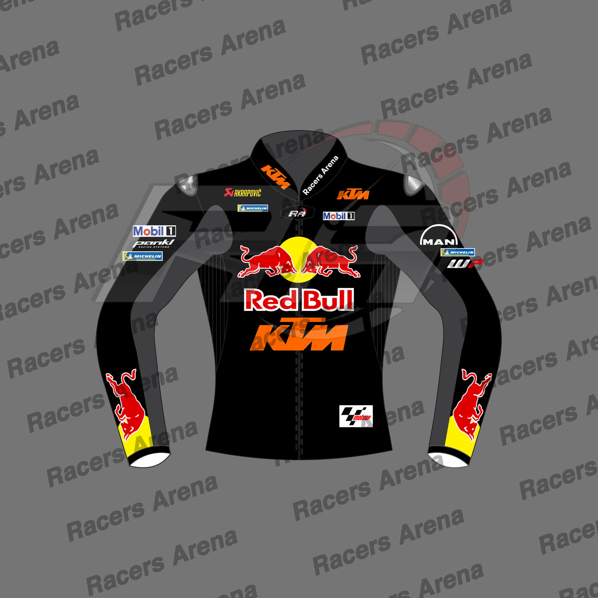 Pedro Acosta KTM Winter Test 2024 Motorbike Leather Race Jacket Front