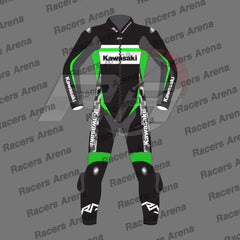 Racers Arena Kawasaki Motorcycle Race Suit Front