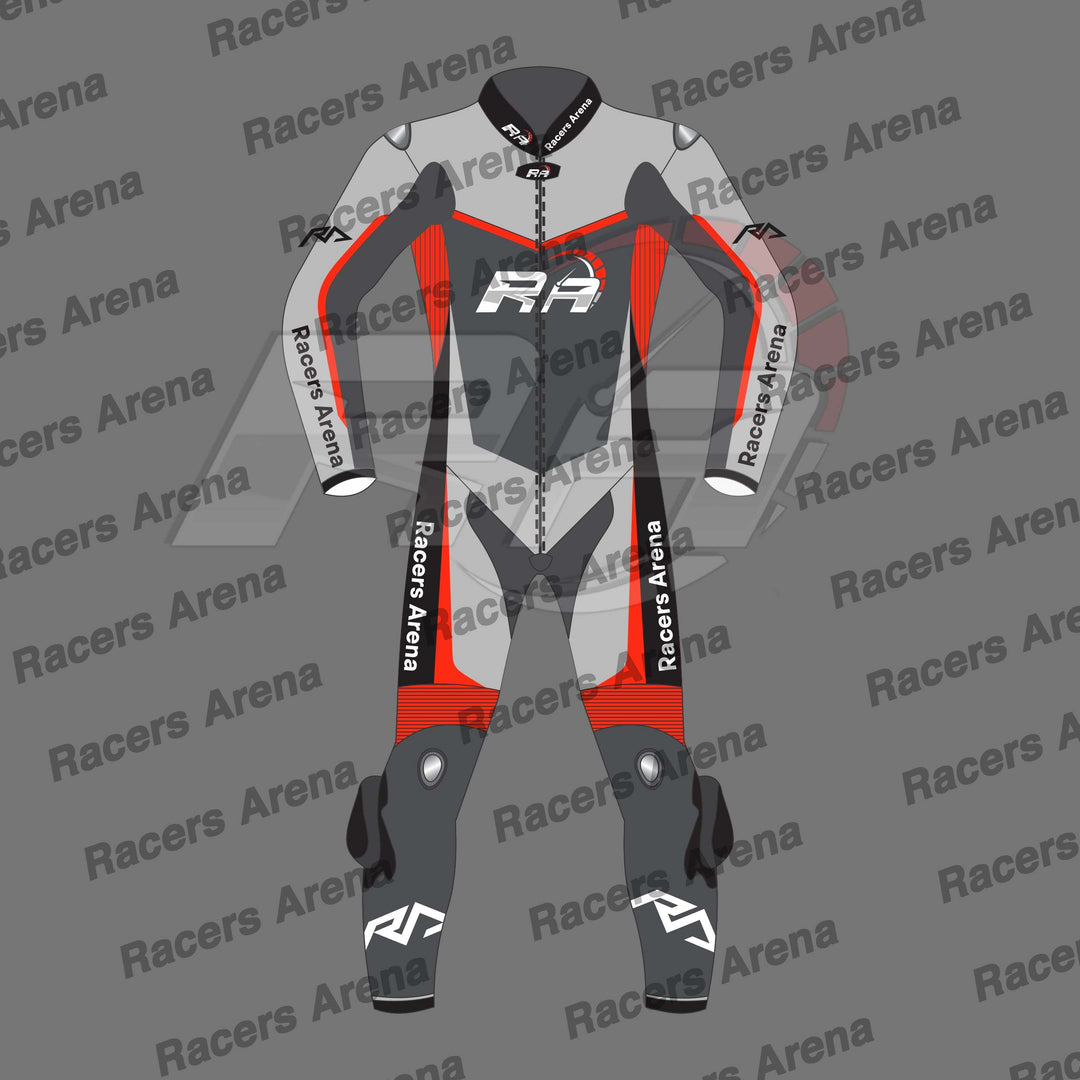 Racers Arena TorqueX Motorbike Race Leather Suit Front