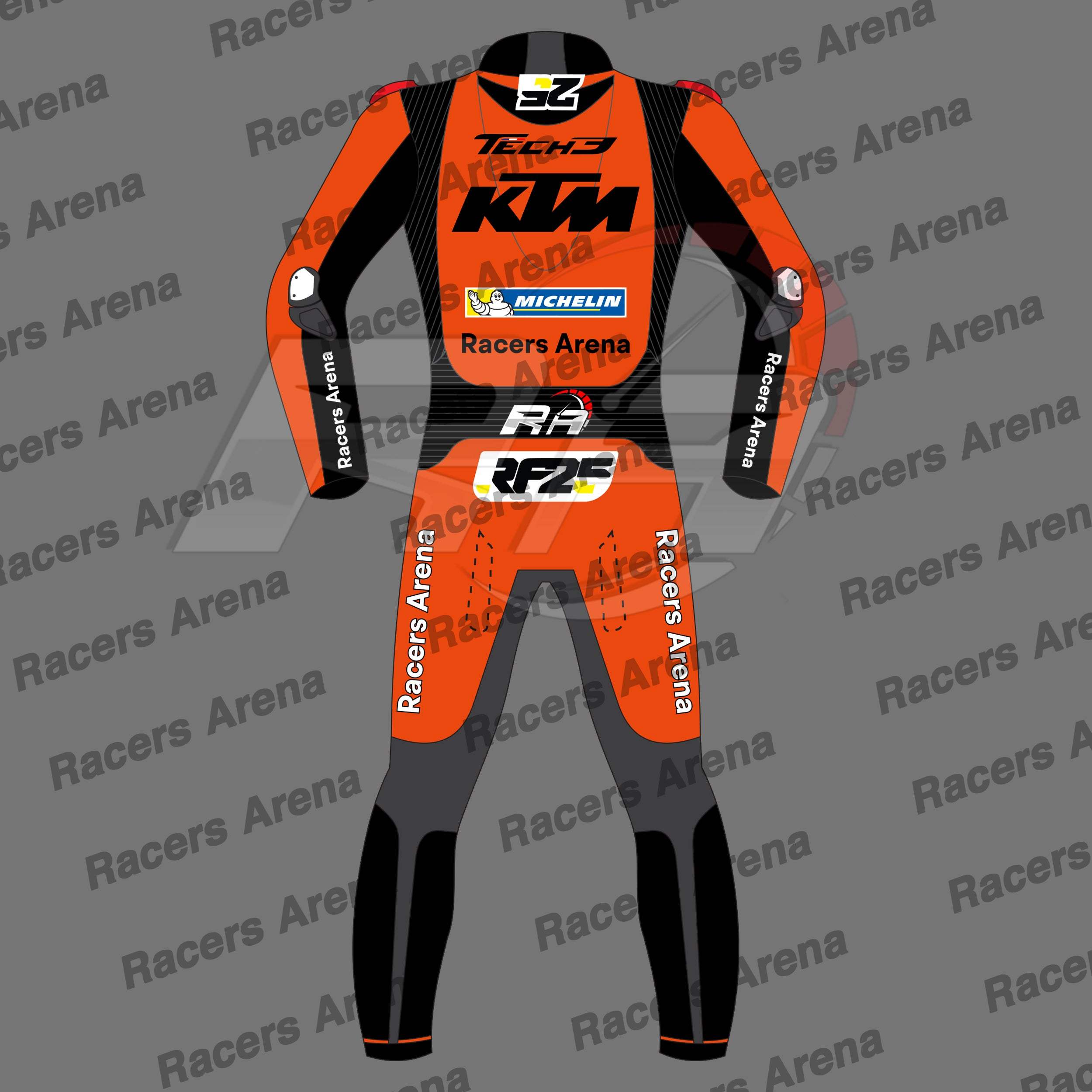 Raul Fernandez Tech3 KTM MotoGP 2022 Motorbike Leather Race Suit Back