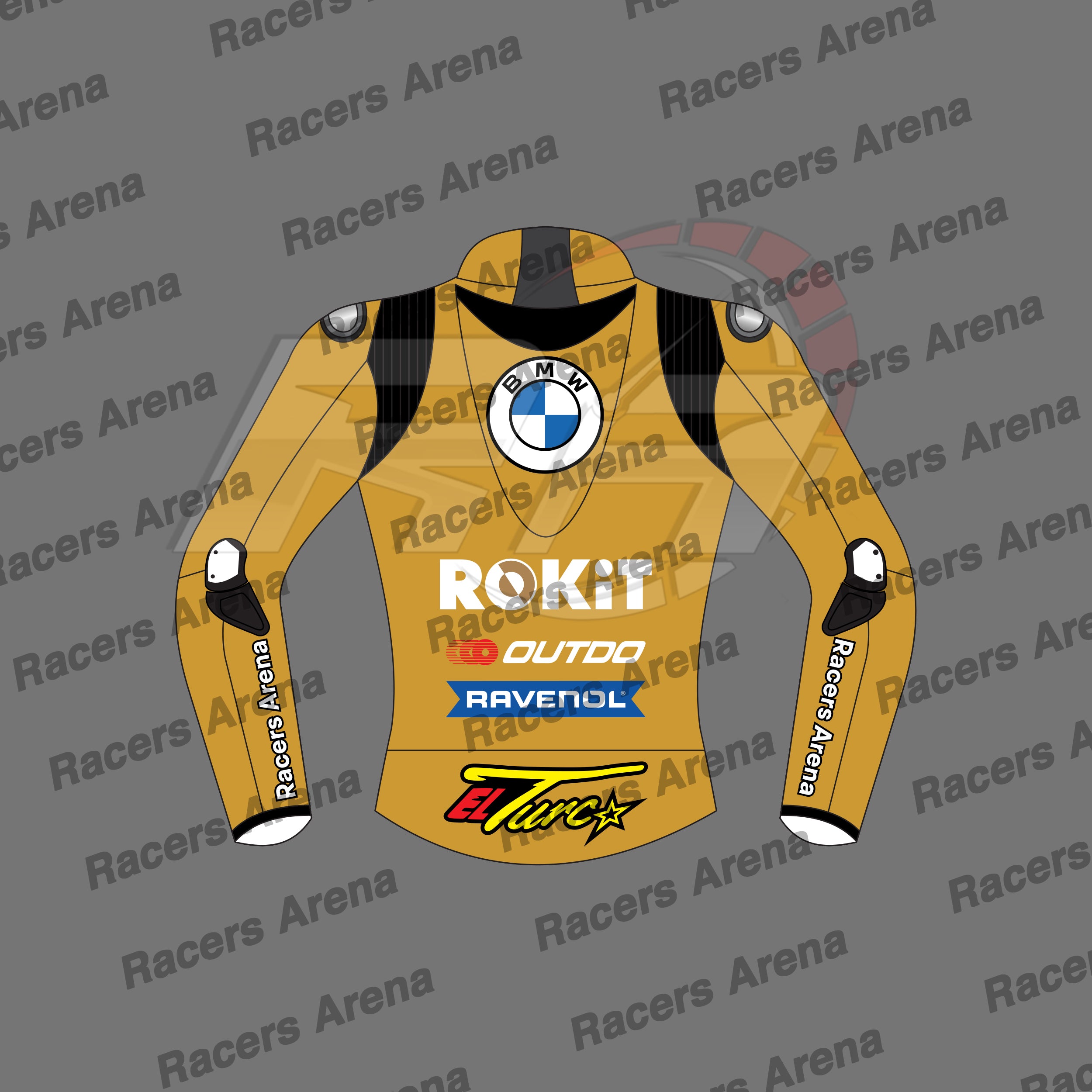 Toprak Razgatlioglu BMW Winter Test 2024 Motorcycle Leather Jacket Back
