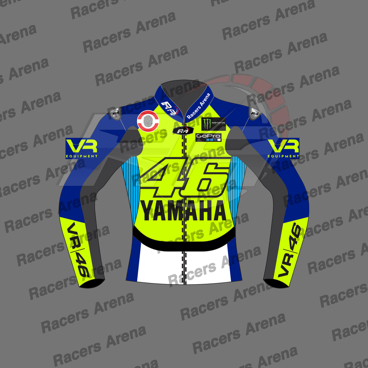 Valentino Rossi Yamaha 46 Leather Riding Jacket