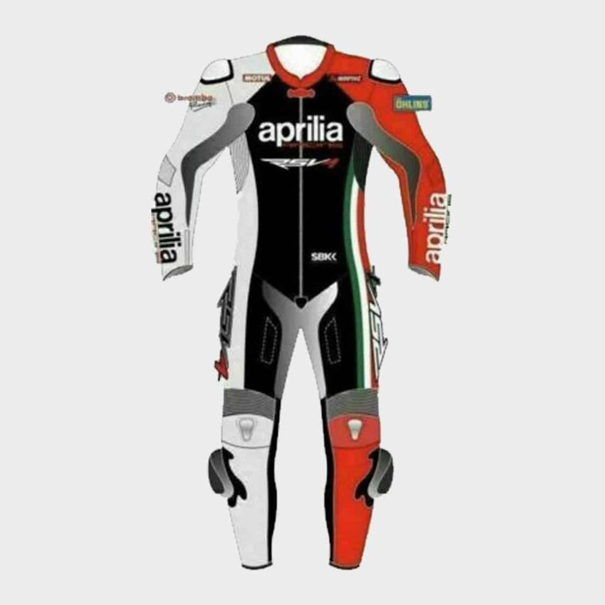 Aprilia MotoGP Motorcycle Leather Race Suit Front