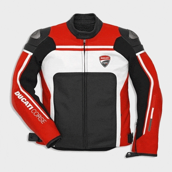 Ducati Corse Leather Motorcycle Jacket – Racers Arena